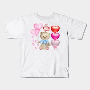 I love you from cute bear Kids T-Shirt